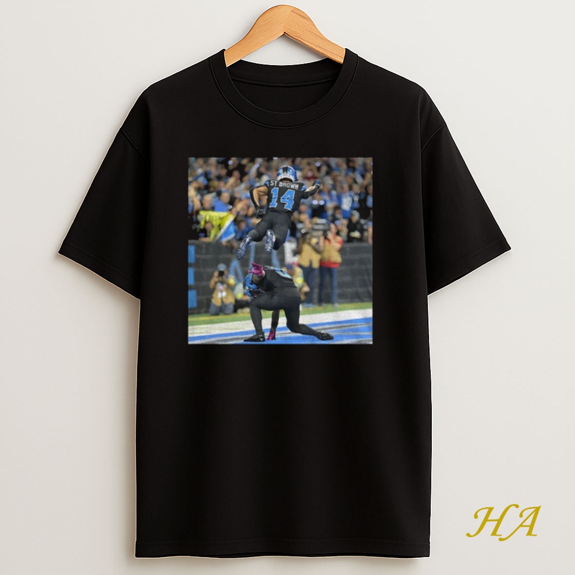 Official Amon Ra St Brown And Jahmyr Gibbs Spider Man Photo Shirt