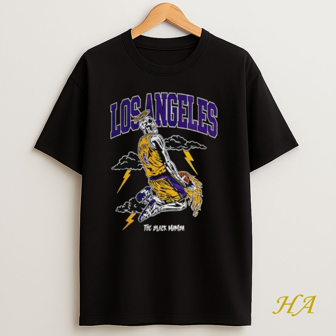 Official Angel Kobe Bryant Los Angeles Basketball Skeleton The Black Mamba Shirt