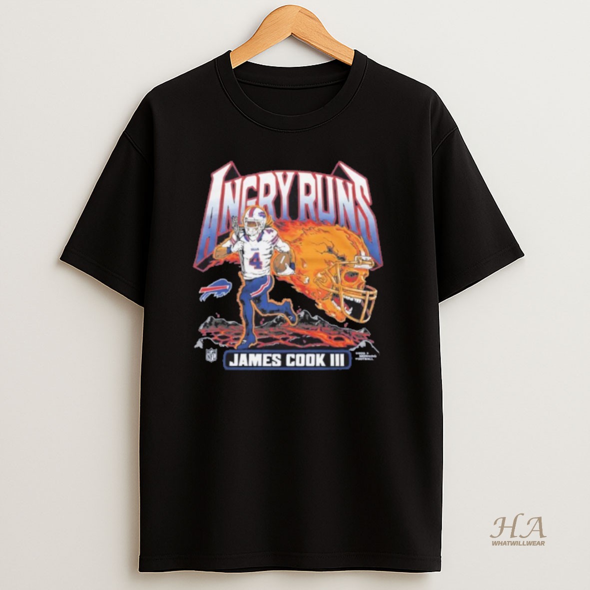 Official Angry Runs 2025 Bills James Cook Iii Bills T Shirt