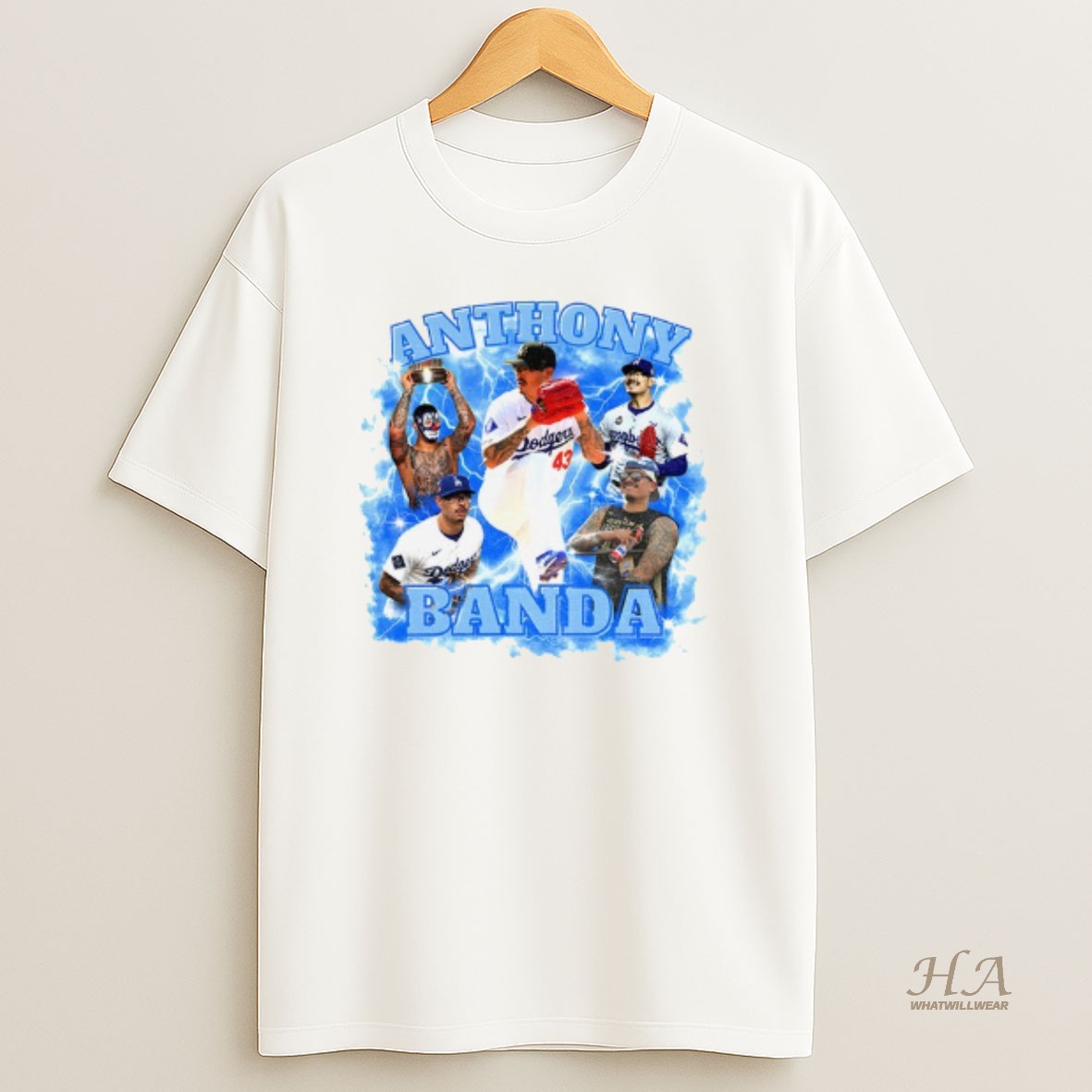 Official Anthony Banda Los Angeles Dodgers Baseball Mlb Storm Graphic T Shirt