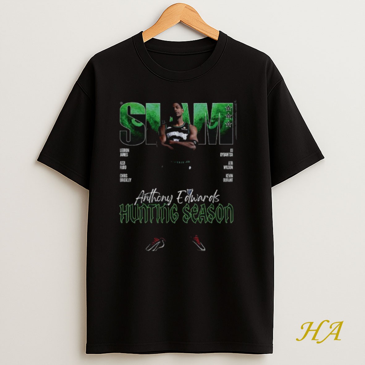 Official Anthony Edwards Minnesota Timberwolves Hunting Season Slam Cover Shirt