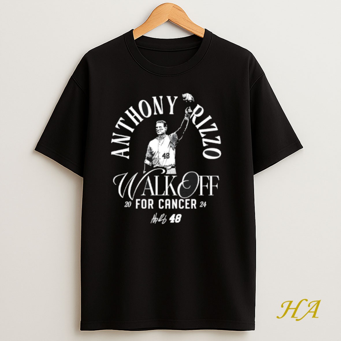 Official Anthony Rizzo 48 Chicago Cubs 2024 Walk Off For Cancer Signature Shirt