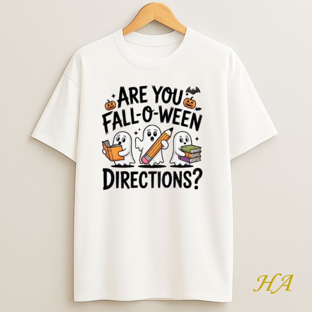 Official Are You Fall O Ween Directions Teacher Halloween Ghost Shirt