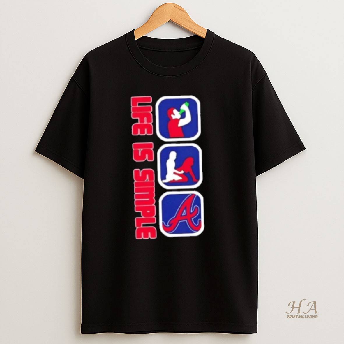 Official Atlanta Braves Baseball Life Is Simple T Shirt