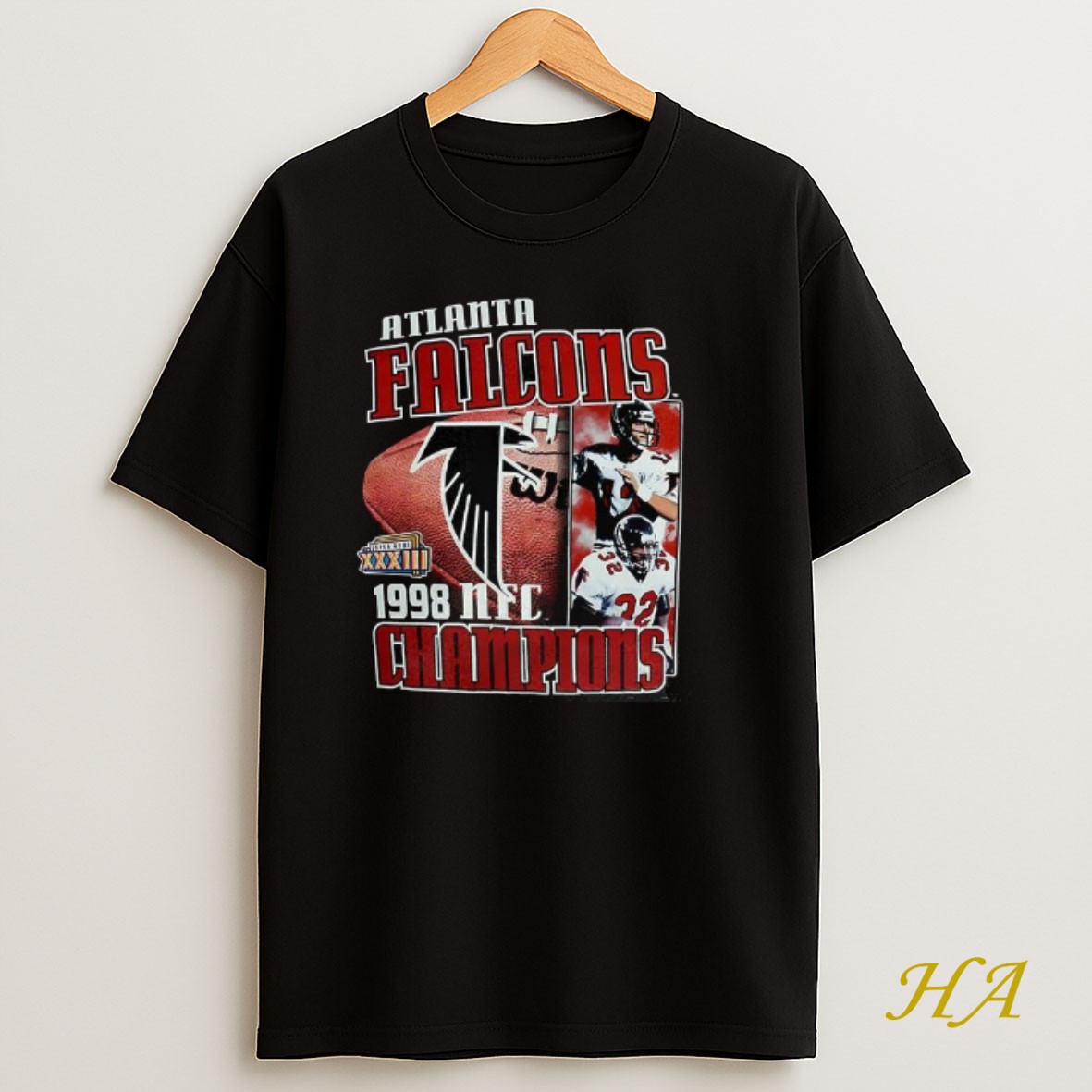 Official Atlanta Falcons Nfl Super Bowl Xxxiii Champions 1998 Players T Shirt