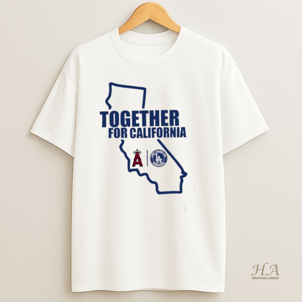 Official Awesome Los Angeles Dodgers Together For California T Shirt
