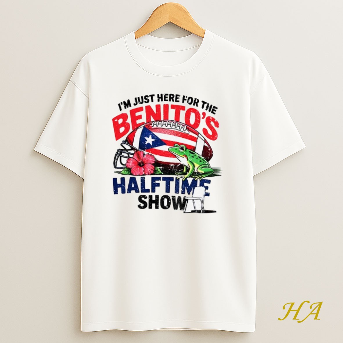 Official Bad Bunny Bowl Im Just Here For Benito Halftime Show Gameday Shirt