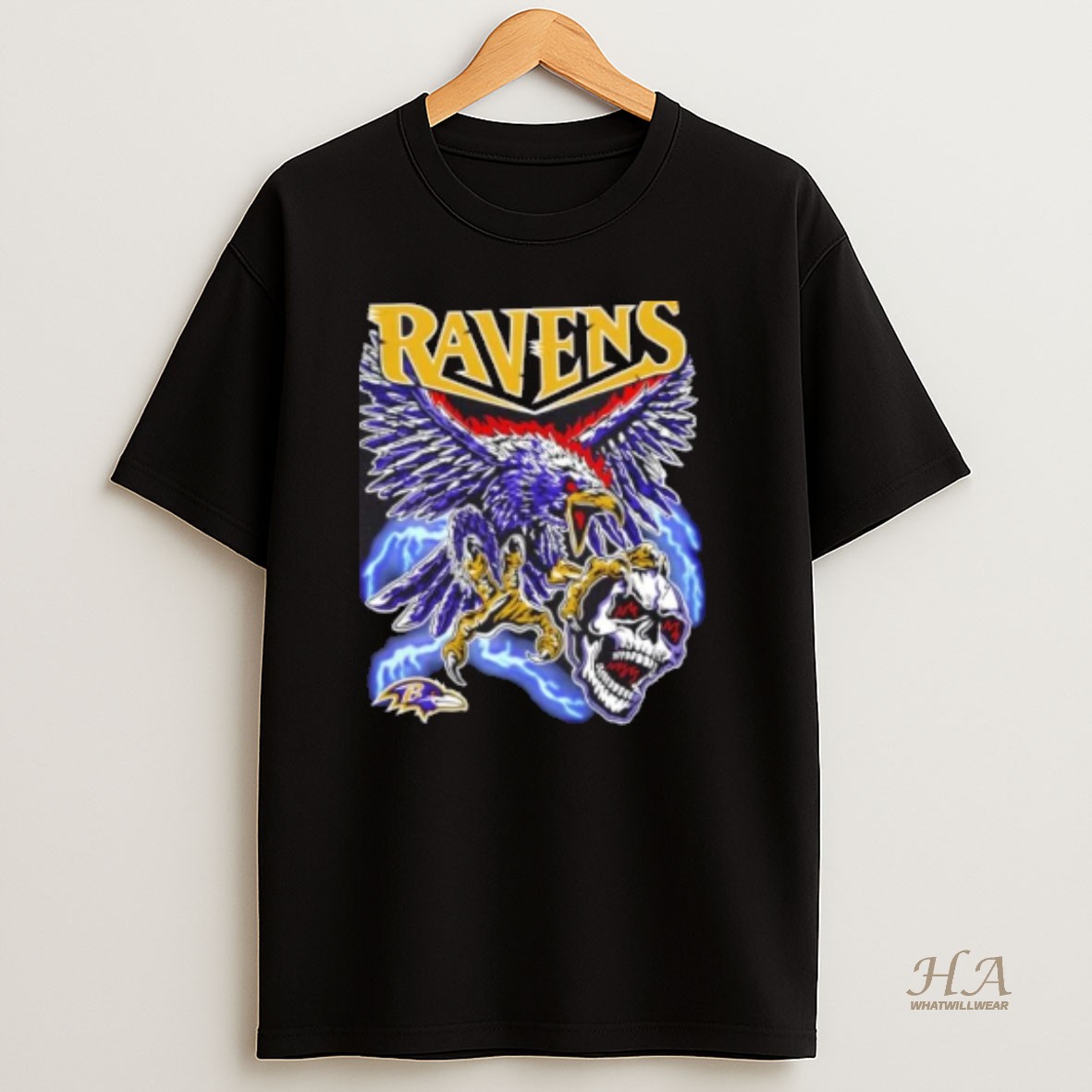 Official Baltimore Ravens Claw Football Fire Graphic T Shirt
