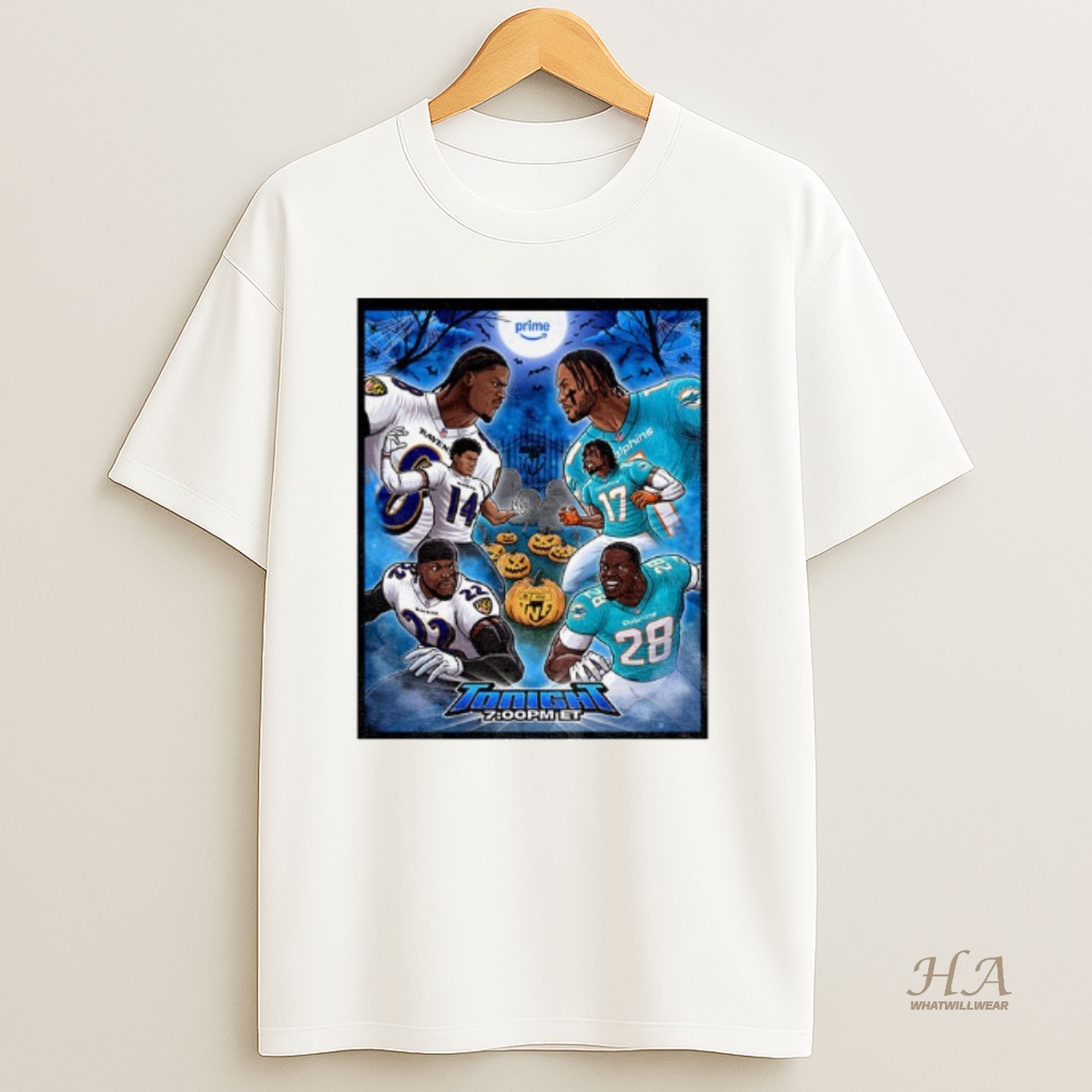 Official Baltimore Ravens Vs Miami Dolphins Nfl Football Rip Halloween 2025 Shirt