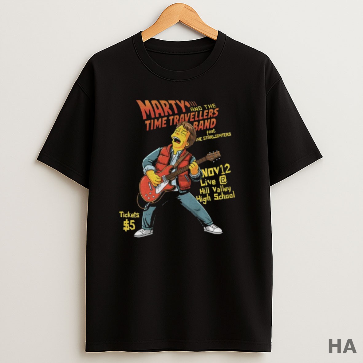 Official Bart X Bandmarty Mcfly The Time Travellers Feat The Starlighters T Shirt