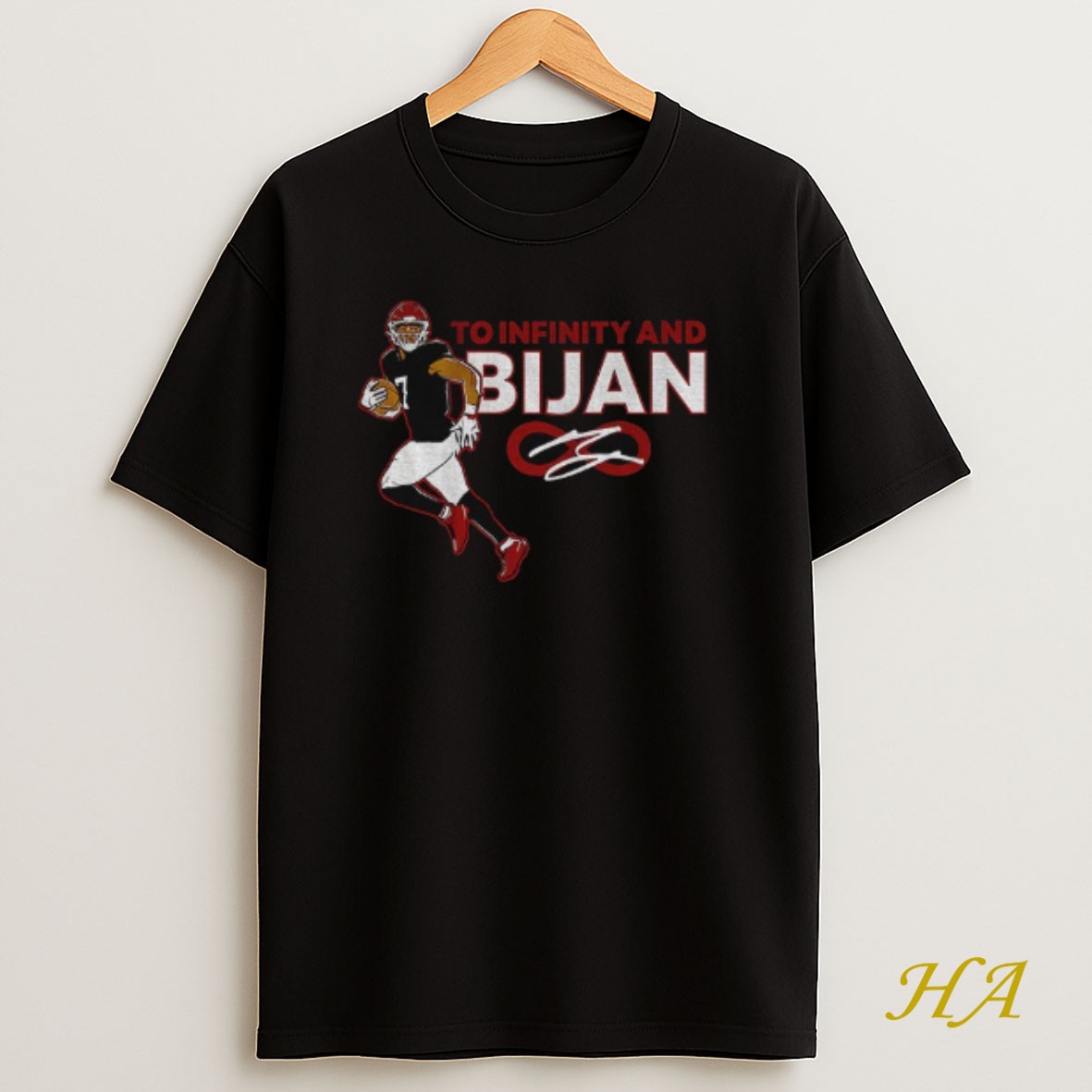 Official Bijan Robinson Atlanta Falcons Nfl Football To Infinity And Bijan Signature T Shirt