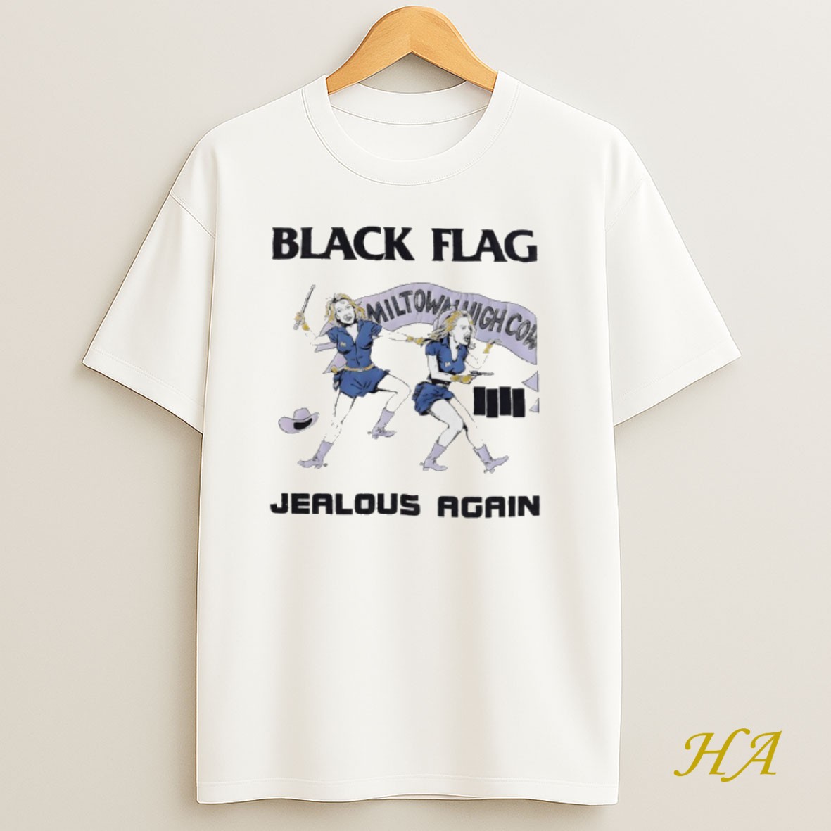 Official Black Flag Jealous Again Miltown Highcow Shirt