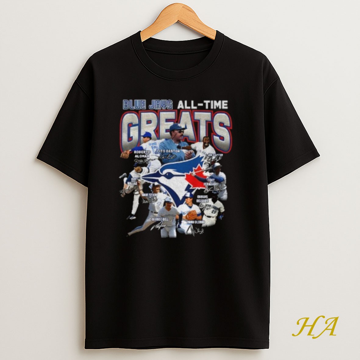 Official Blue Jays Toronto Blue Jays All Time Greats Mlb Baseball Signatures T Shirt