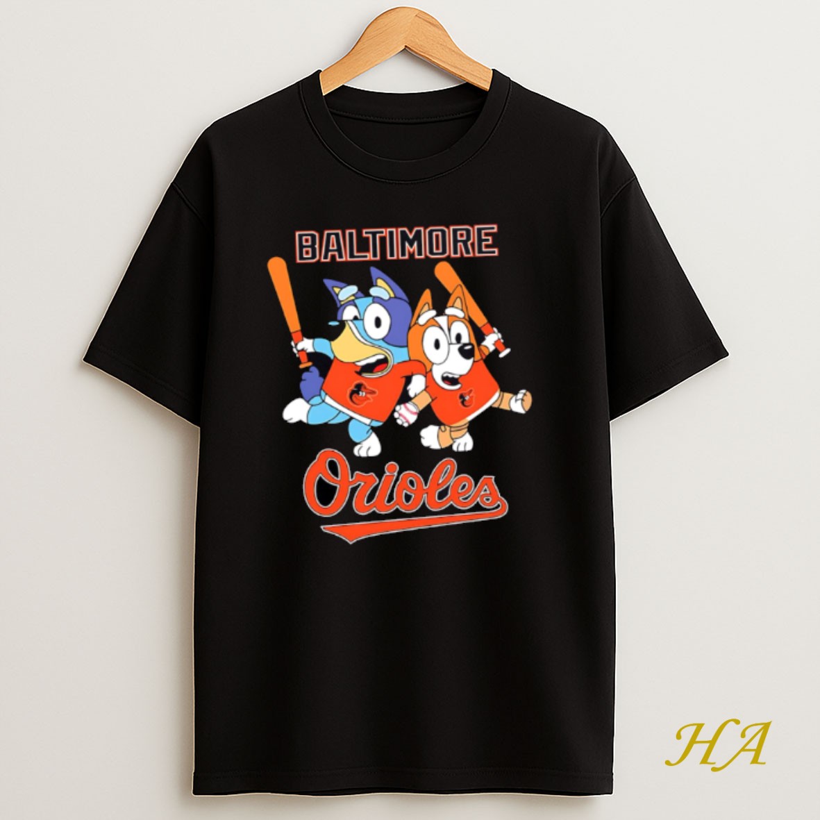 Official Bluey Baltimore Orioles Team Mlb Funny Cute T Shirt