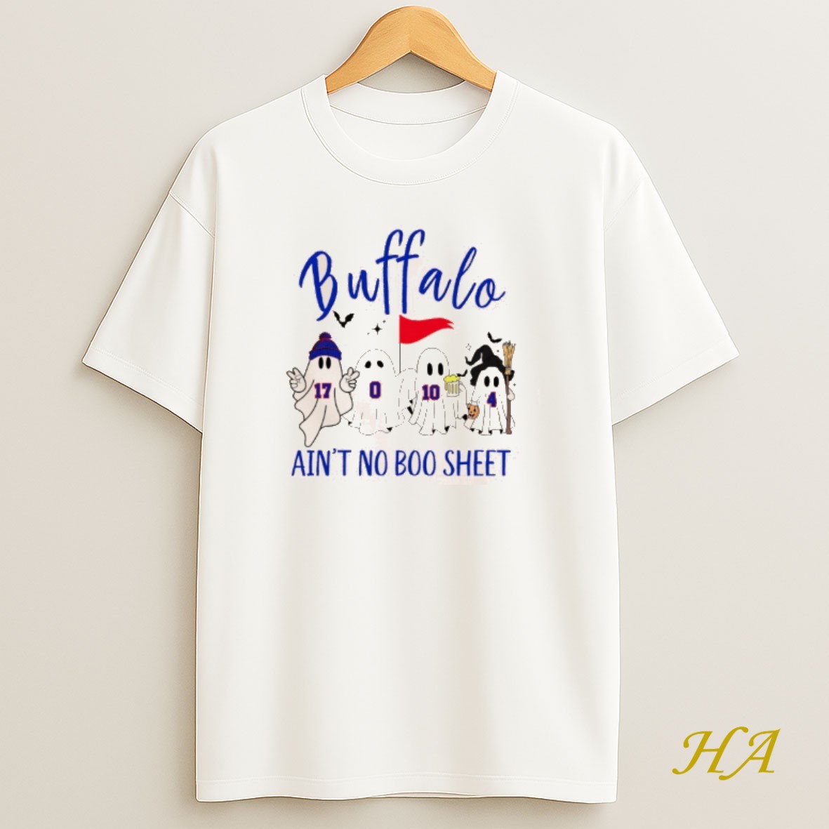 Official Boo Ghost Buffalo Bills Nfl Football Aint No Boo Sheet Halloween Shirt