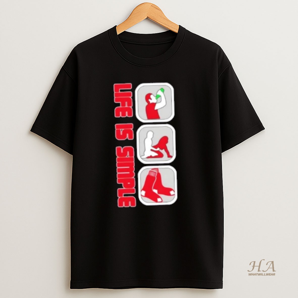 Official Boston Red Sox Baseball Life Is Simple T Shirt