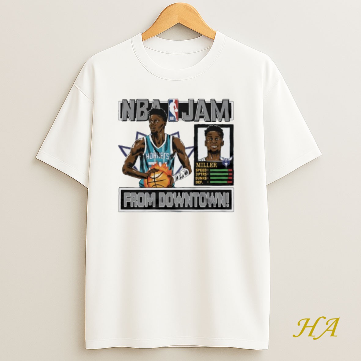 Official Brandon Miller From Downtown Charlotte Hornets Nba Jam T Shirt