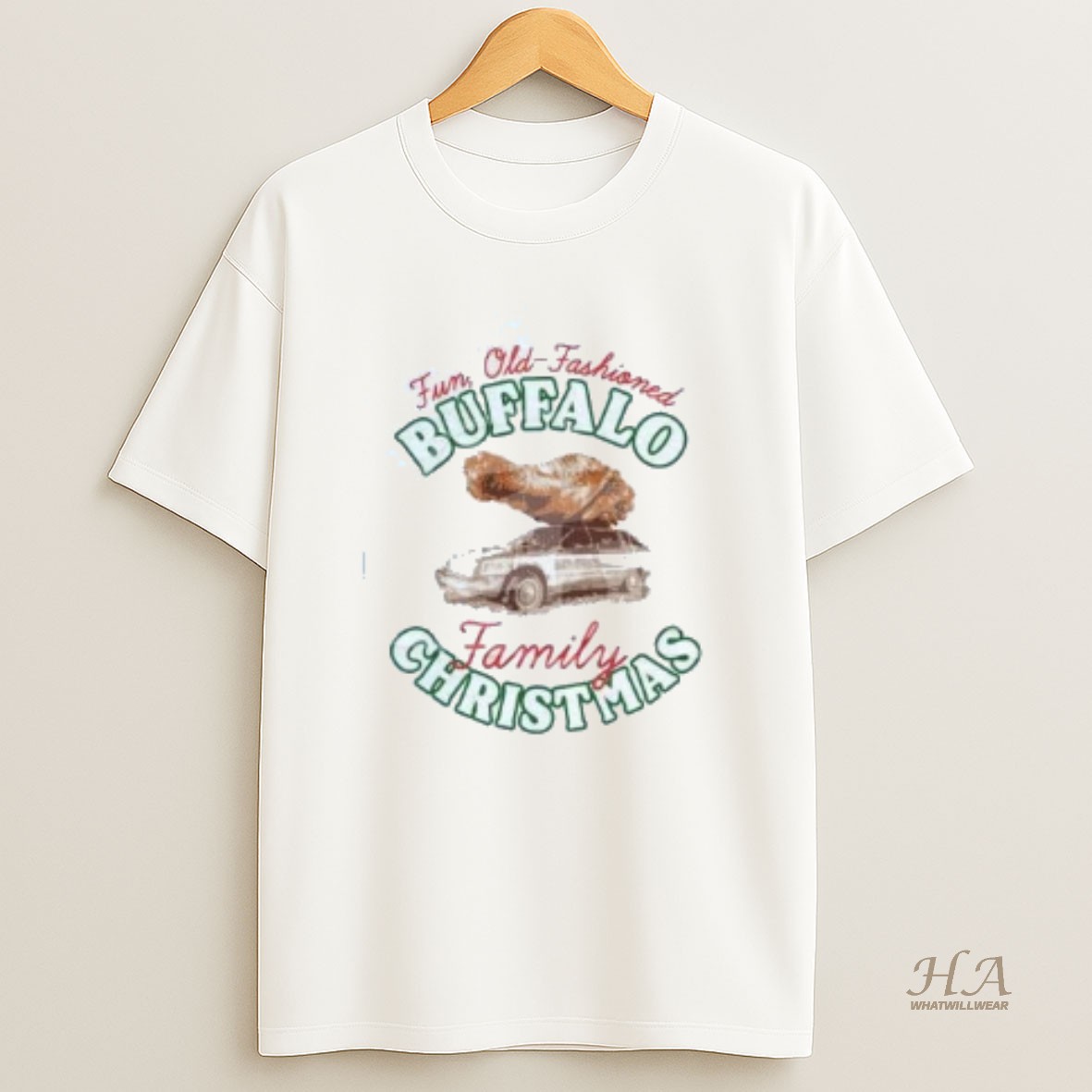 Official Buffalo Family Christmas Drumstick Fun Old Fashioned Shirt