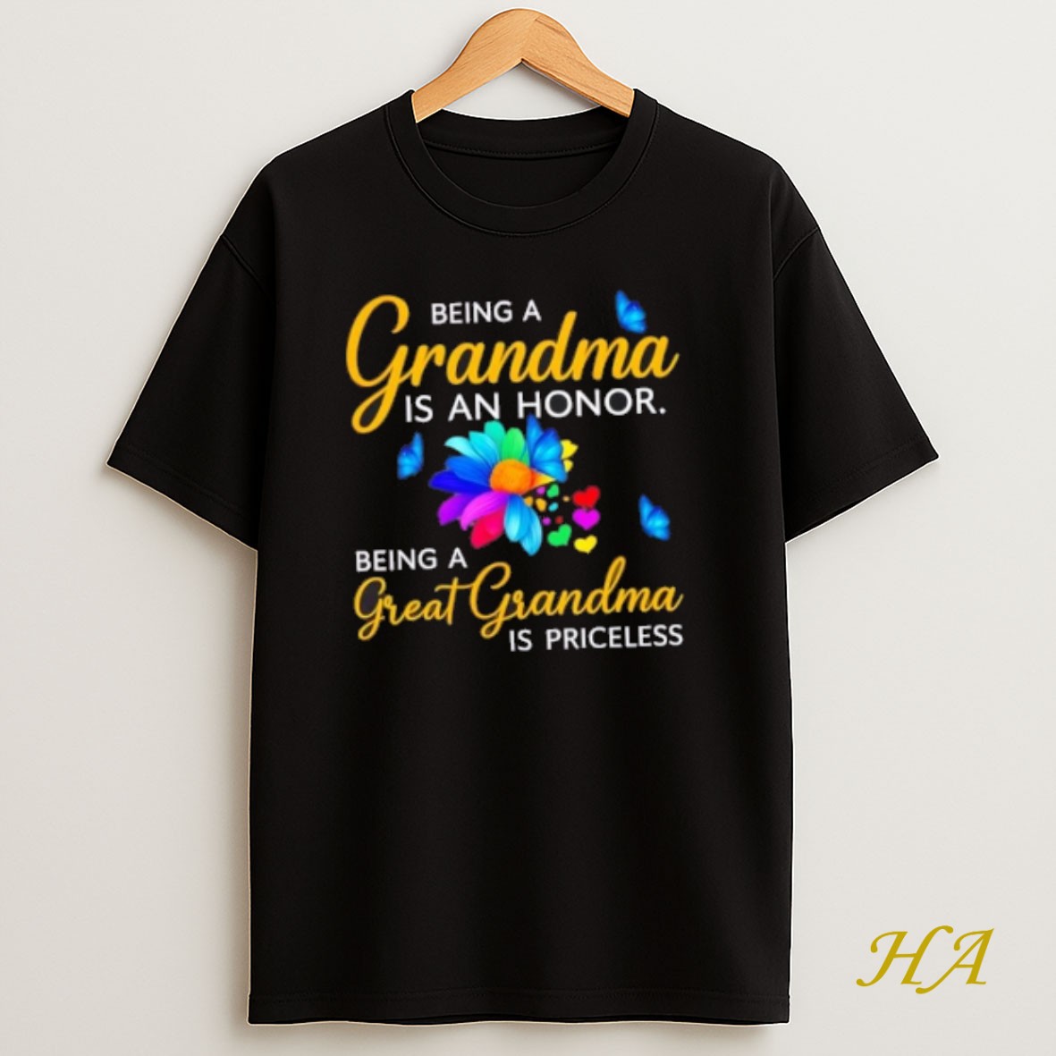 Official Butterfly Being A Grandma Is An Honor Being A Great Grandma Is Priceless T Shirt