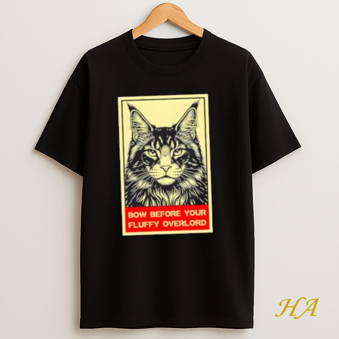 Official Cat Bow Before Your Fluffy Overlord T Shirt