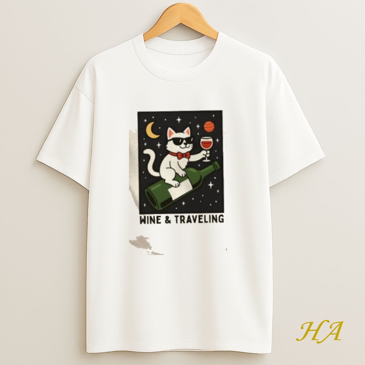 Official Cat Wine And Traveling T Shirt