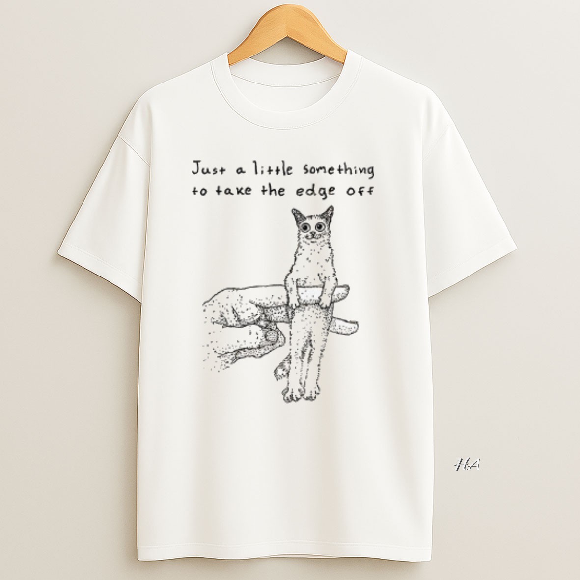Official Catch The Cat Just A Little Something To Take The Edge Off T Shirt