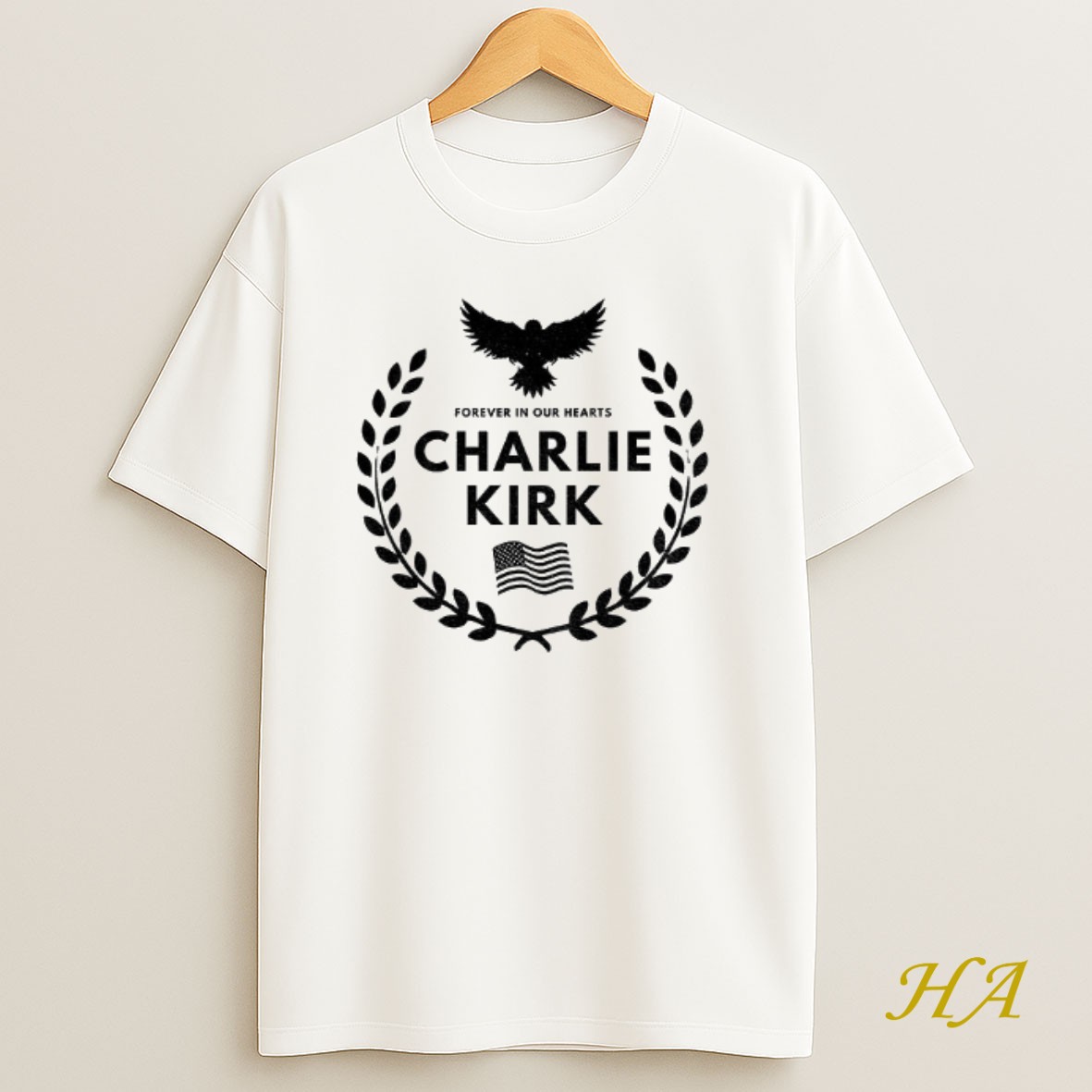 Official Charlie Kirk Rip Tribute Forever In Our Hearts American Flag Freedom Shirt
