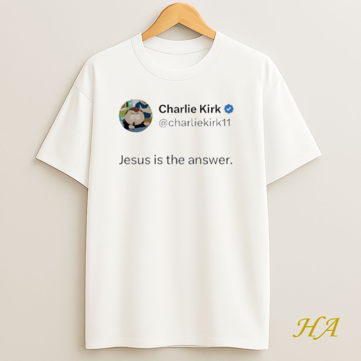 Official Charlie Kirk South Park Jesus Is The Answer Shirt