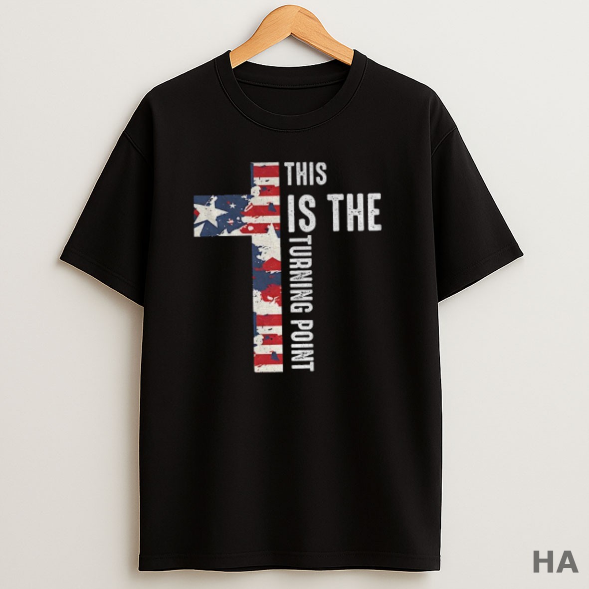 Official Charlie Kirk This Is The Turning Point Cross Christian Usa Flag T Shirt