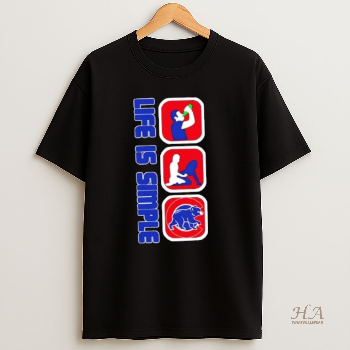 Official Chicago Cubs Baseball Life Is Simple T Shirt