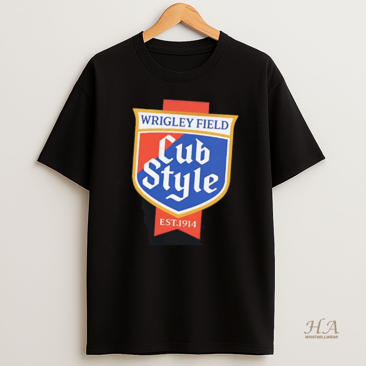 Official Chicago Cubs Style Badge Wrigley Field Est 1914 Shirt