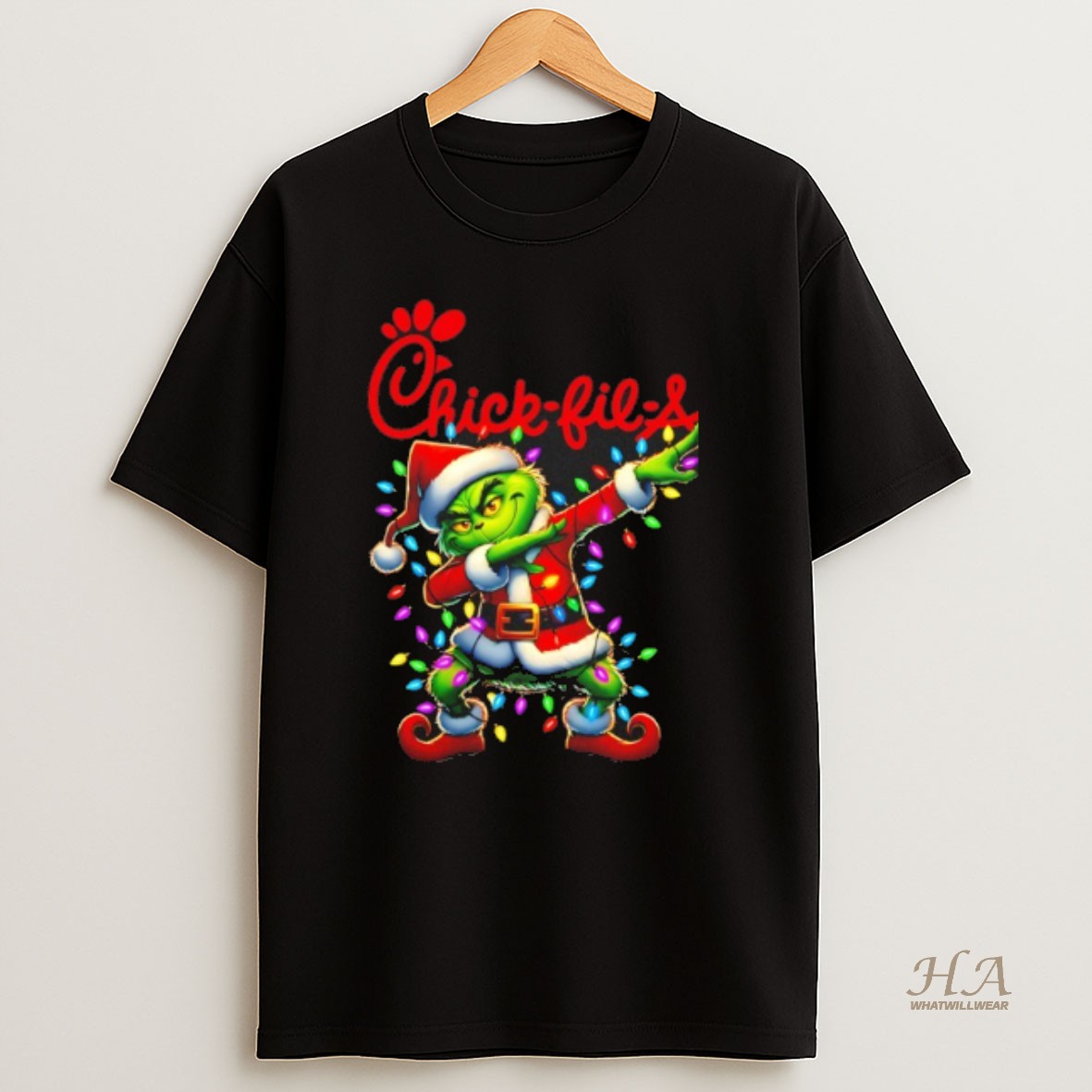 Official Chick Fil A X Grinch Dabbing Christmas 2025 Shirt