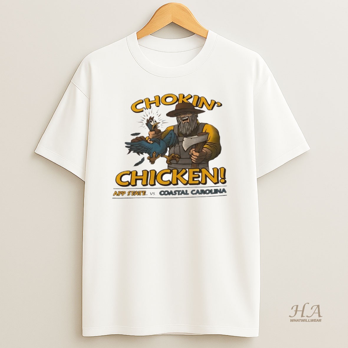 Official Chokin Chicken App State Vs Coastal Carolina T Shirt