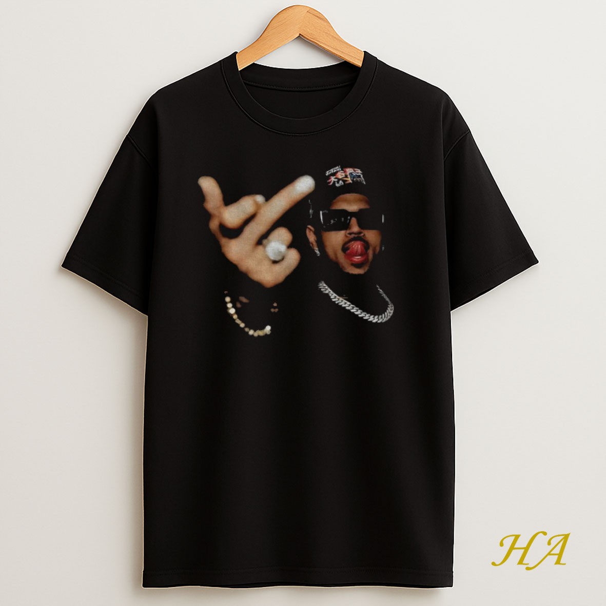 Official Chris Middle Finger Breezy Bowl Shirt