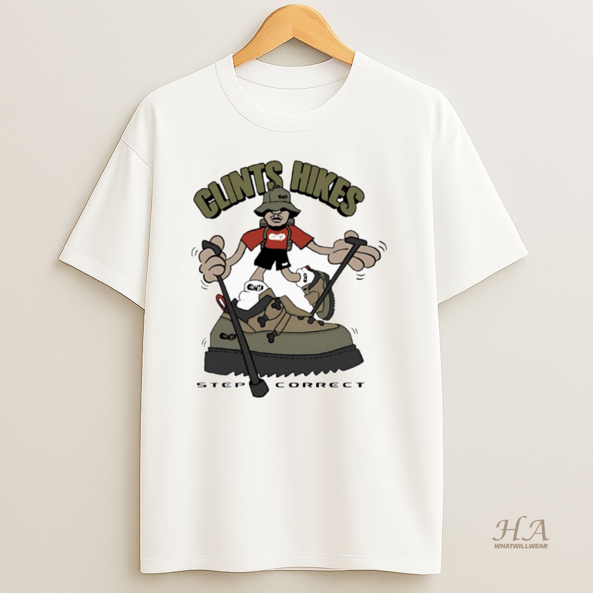 Official Clints Inc Hikes Step Concert T Shirt