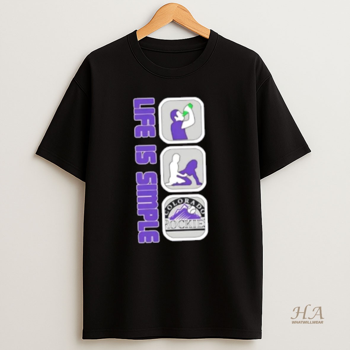 Official Colorado Rockies Baseball Life Is Simple T Shirt