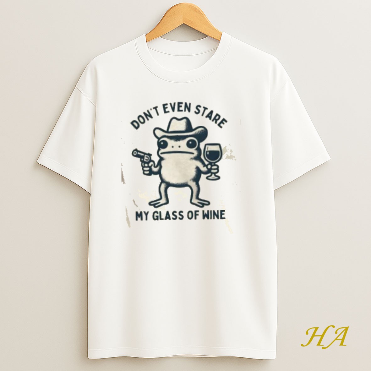 Official Cowboy Frog Dont Even Stare My Glass Of Wine T Shirt