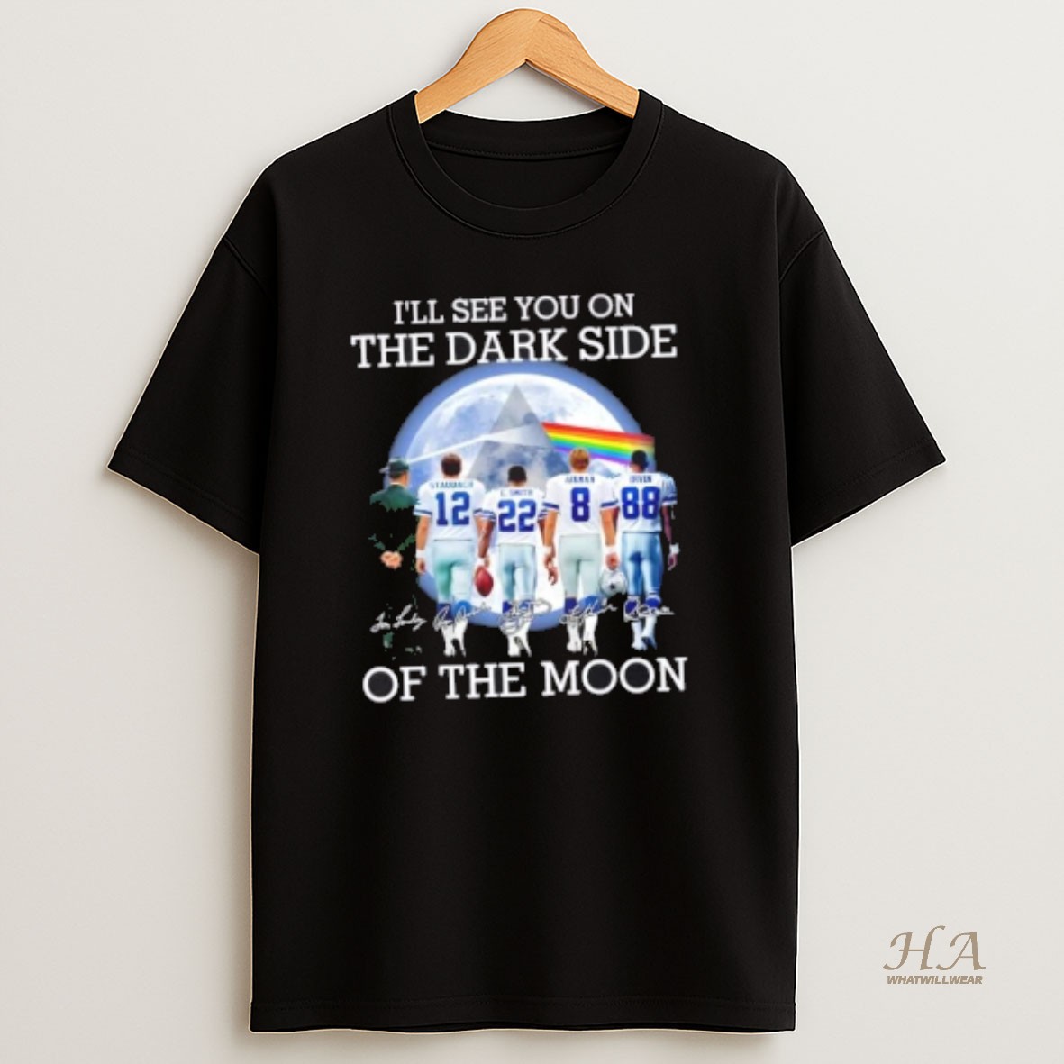 Official Dallas Cowboys Legends Ill See You On The Dark Side Of The Moon T Shirt