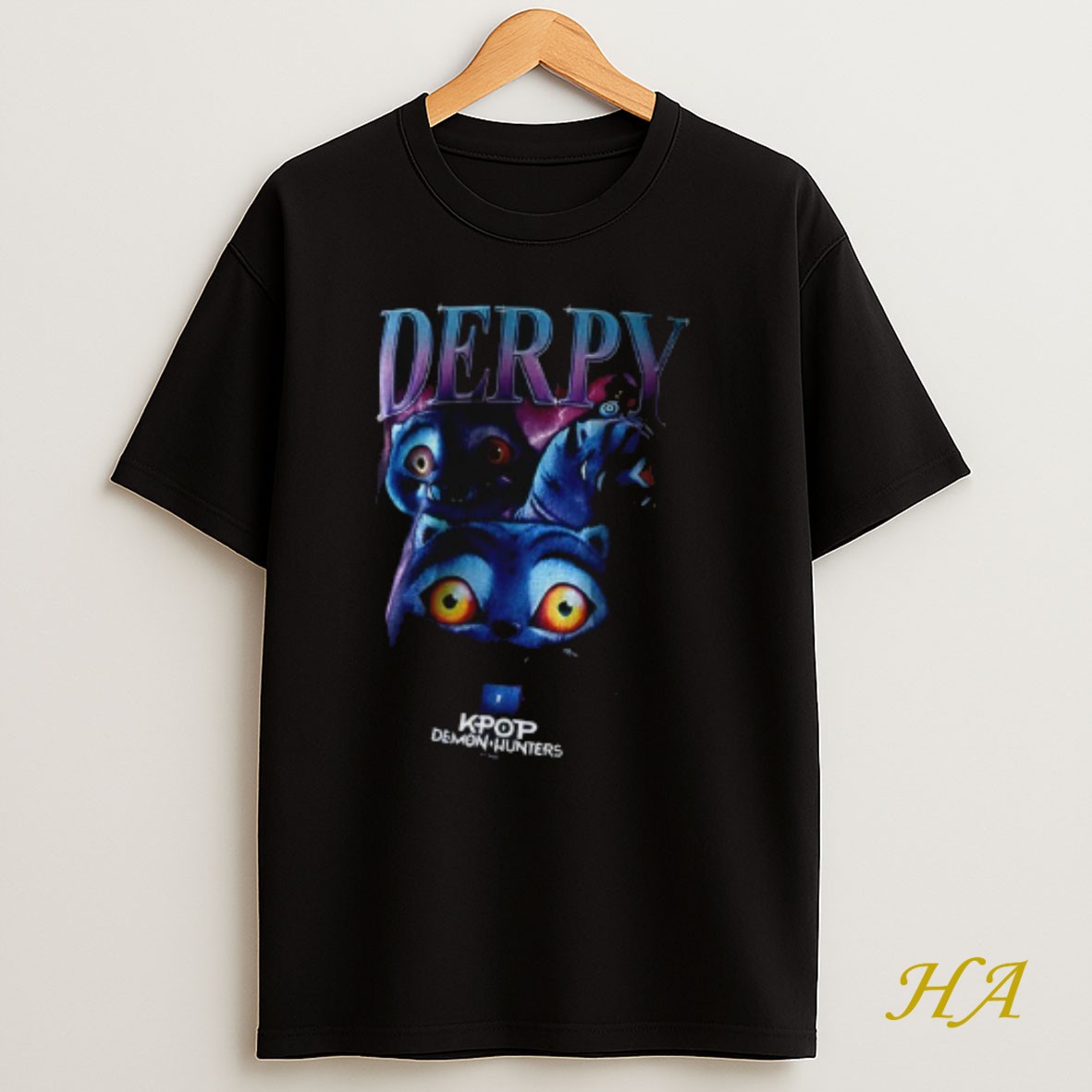 Official Derpy Tiger Kpop Demon Hunters Huntrix Korean Band Graphic T Shirt