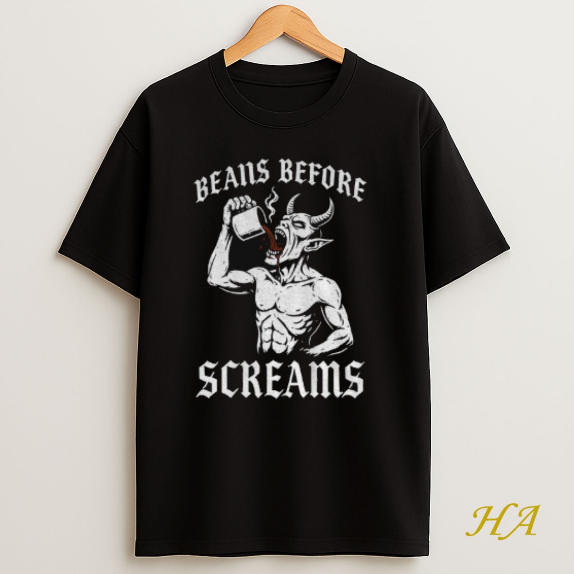 Official Devil Drink Coffee Beans Before Screams Halloween T Shirt