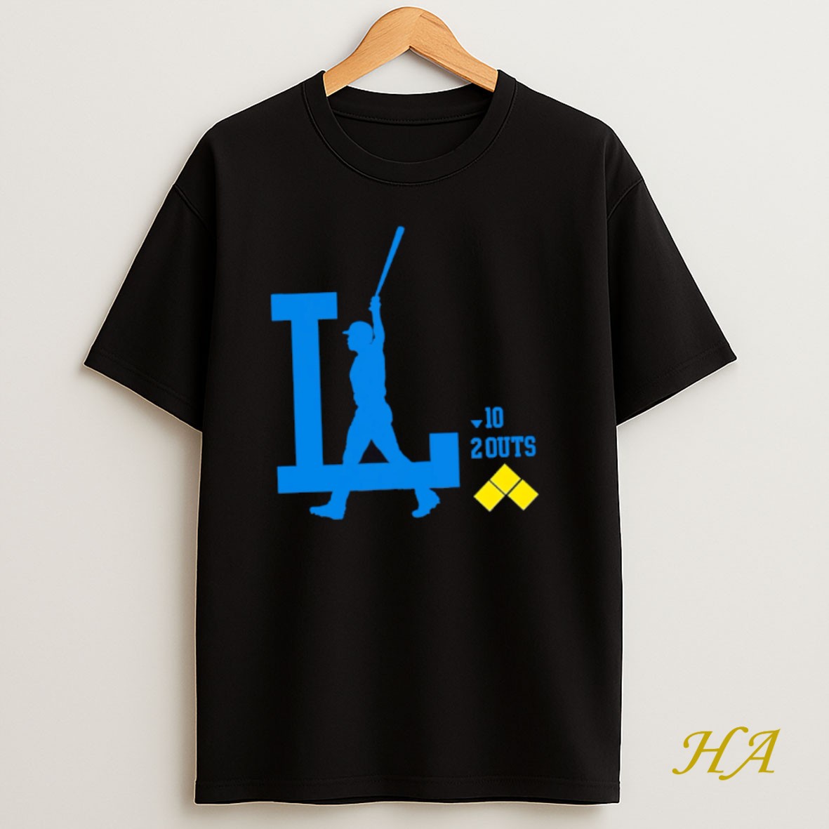 Official Dodgers La Freddie Freeman Silhouette 2 Outs T Shirt