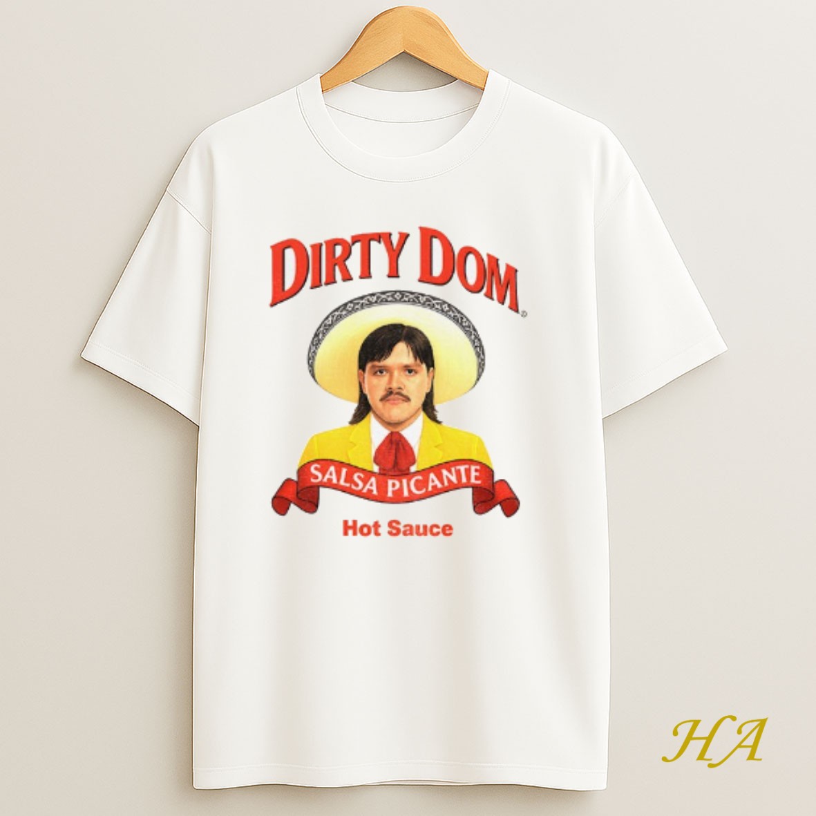 Official Dominik Mysterio Dirty Dom Salsa Picante Hot Sauce T Shirt