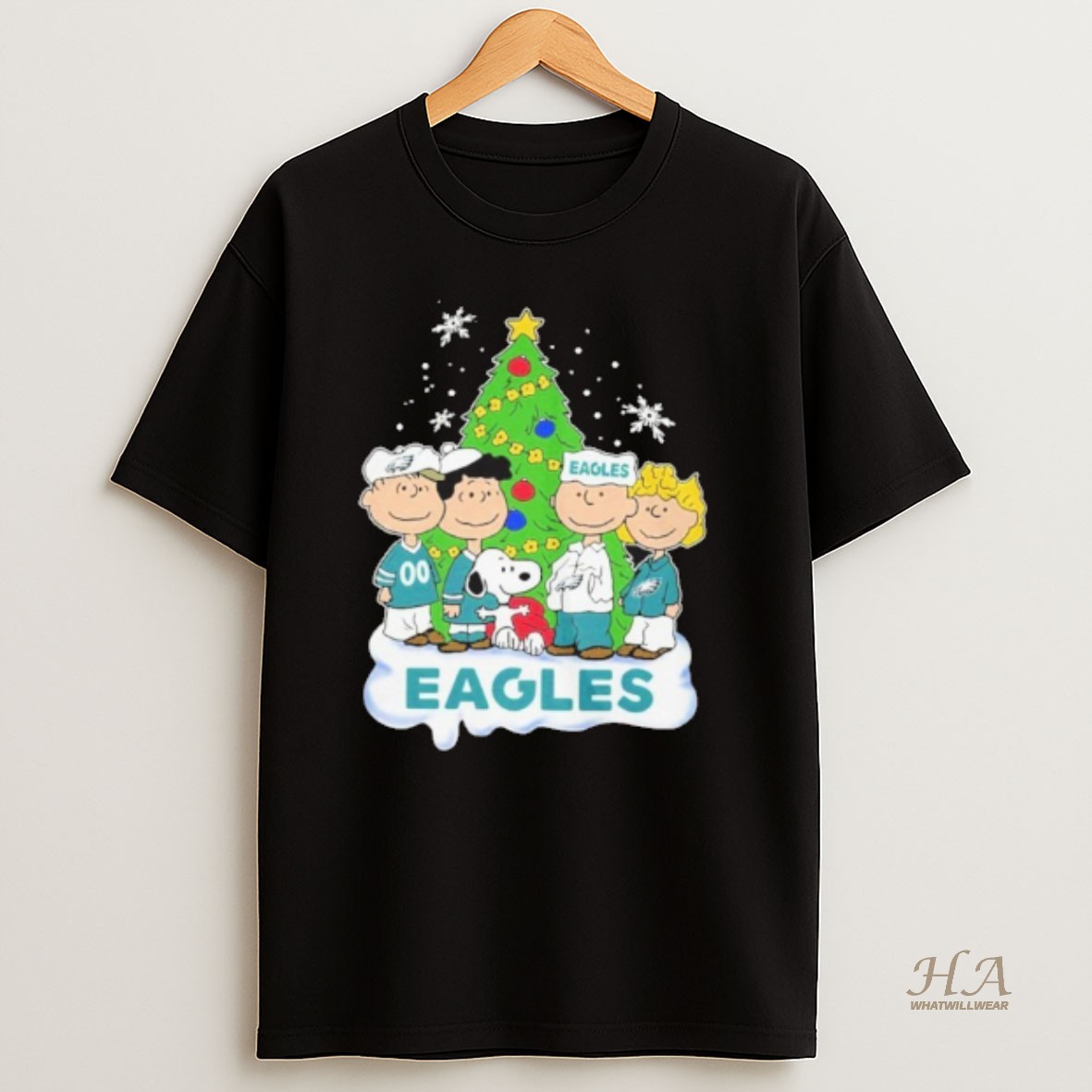 Official Eagles Peanuts Christmas T Shirt