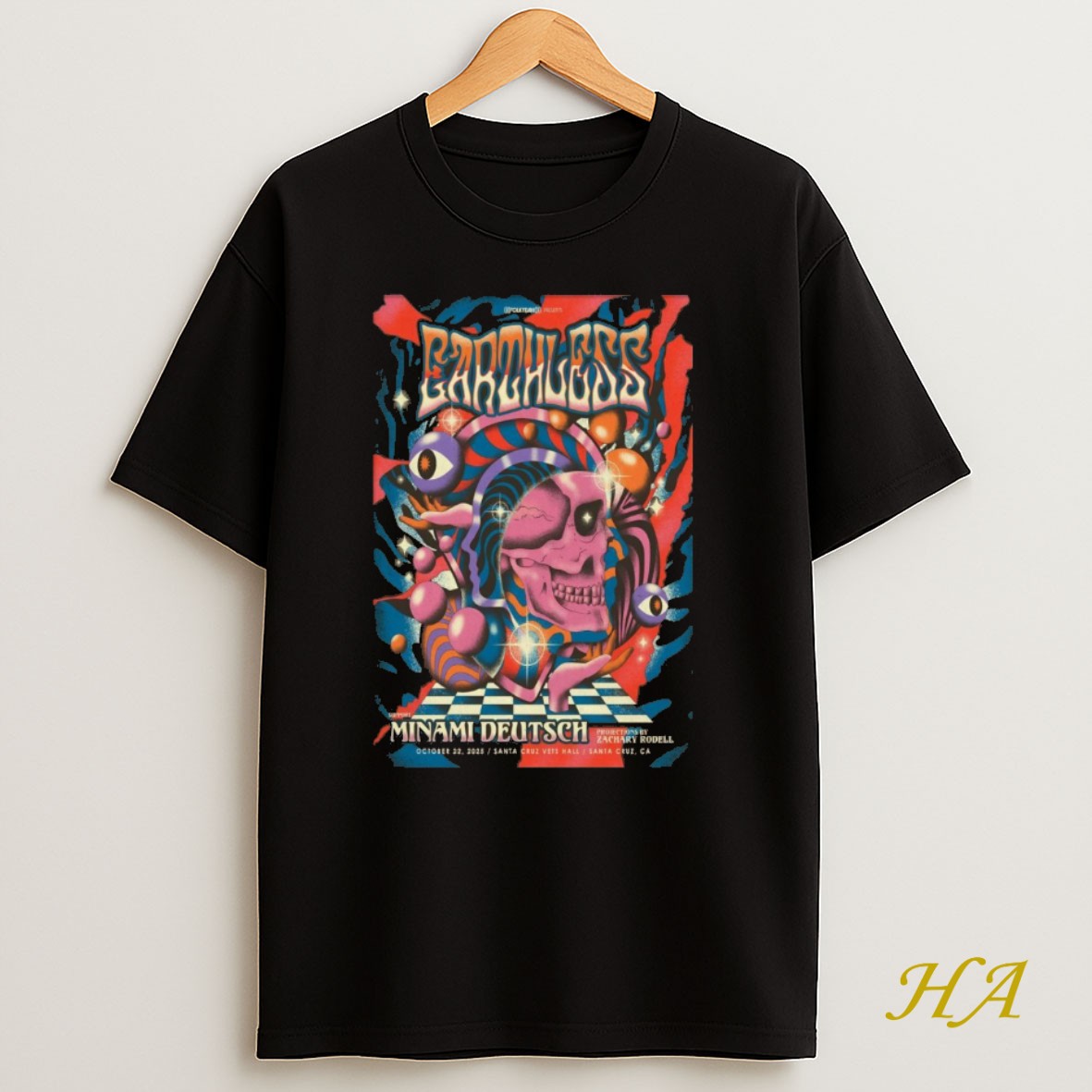 Official Earthless Oct 22 2025 Santa Cruz Veterans Hall In Santa Cruz Ca Shirt