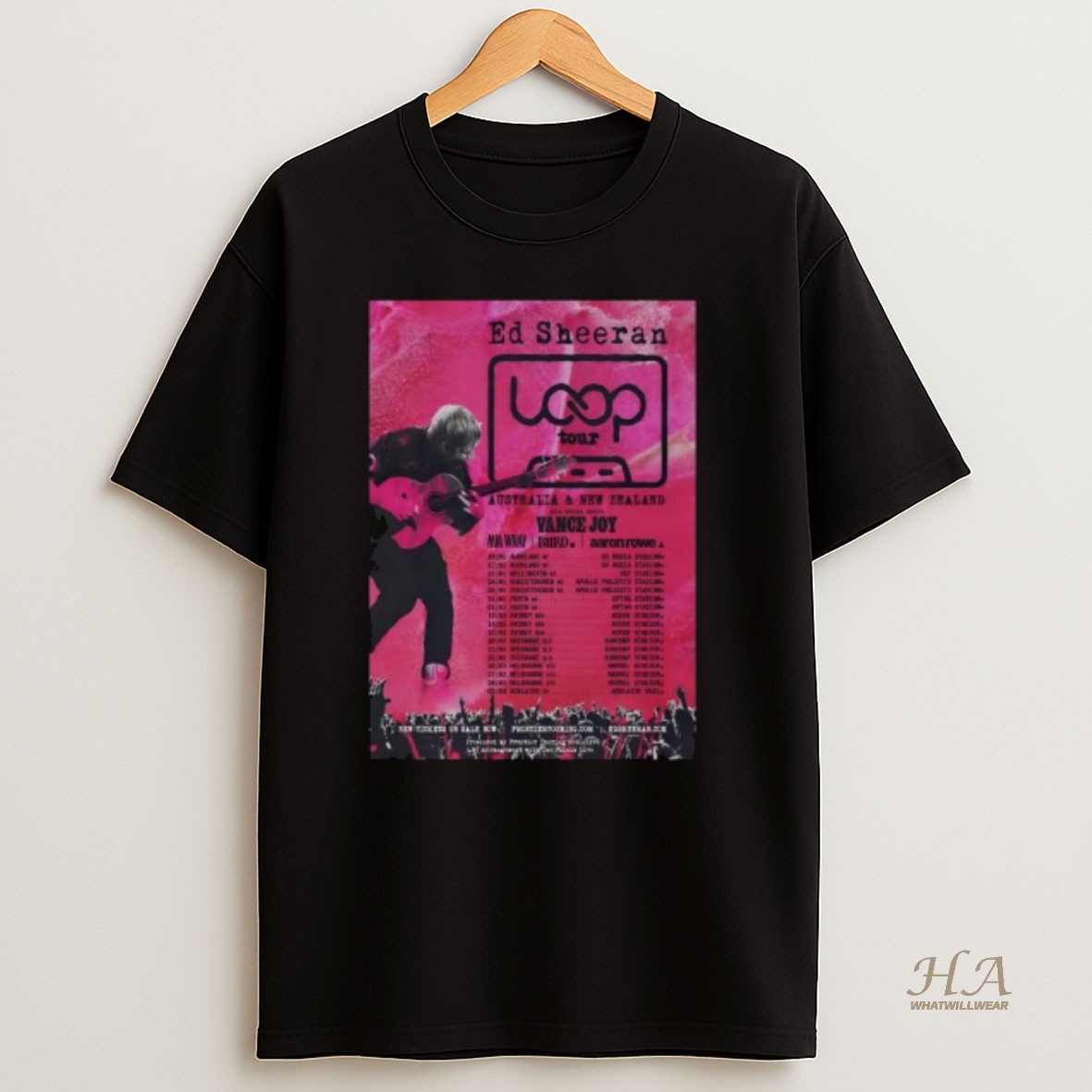 Official Ed Sheeran 2026 Australia And New Zealand Tour Long Sleve T Shirt