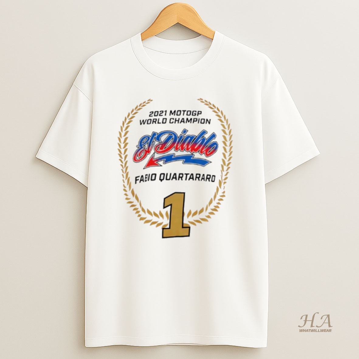 Official El Diablo Fabio Quartararo 2021 Team World Championship Signed Shirt