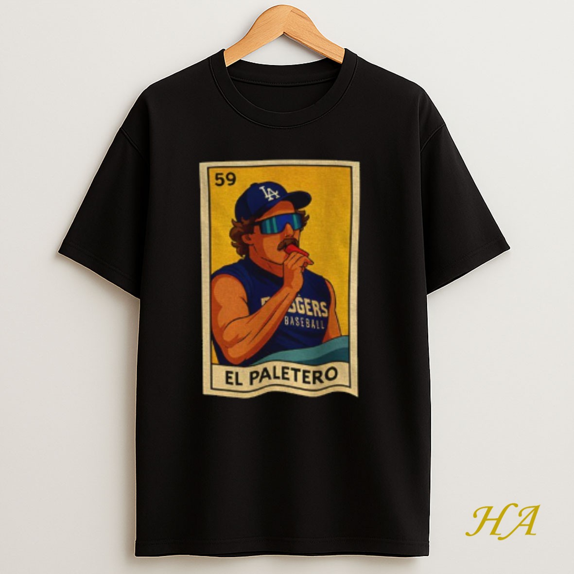 Official El Paletero Kike Hernandez Los Angeles Dodgers Mlb Baseball Card T Shirt