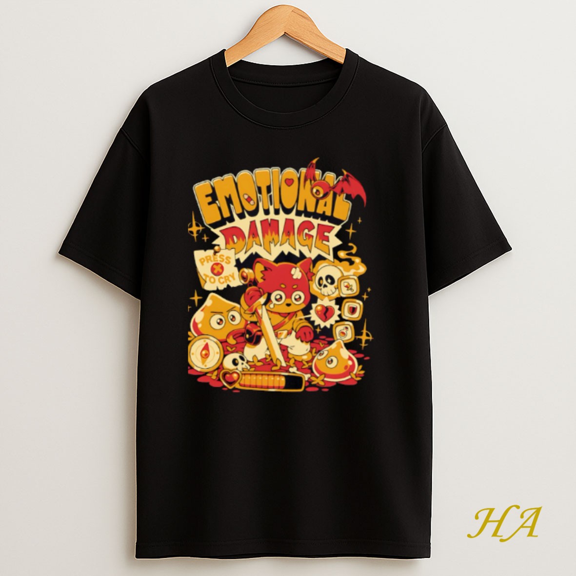 Official Emotional Damage Rpg Game Graphic T Shirt