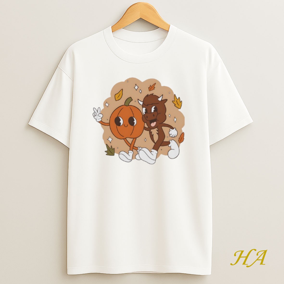 Official Fall Friends Buffalo Pumpkin Halloween Shirt