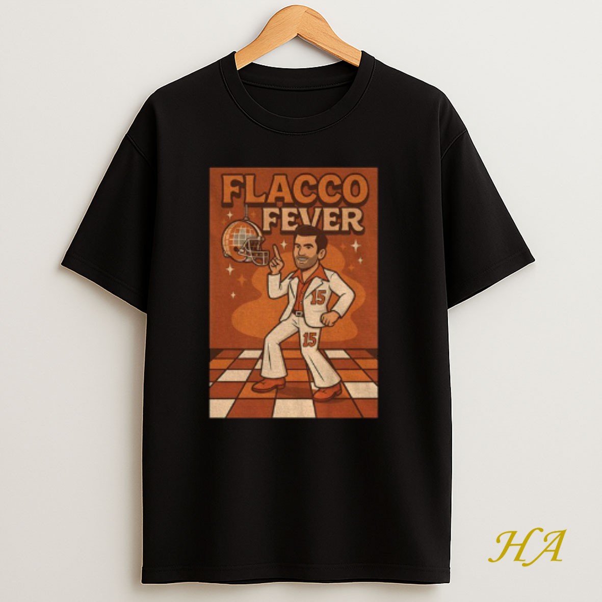Official Flacco Fever Charlie Jones Cleveland Browns Game Day Football T Shirt